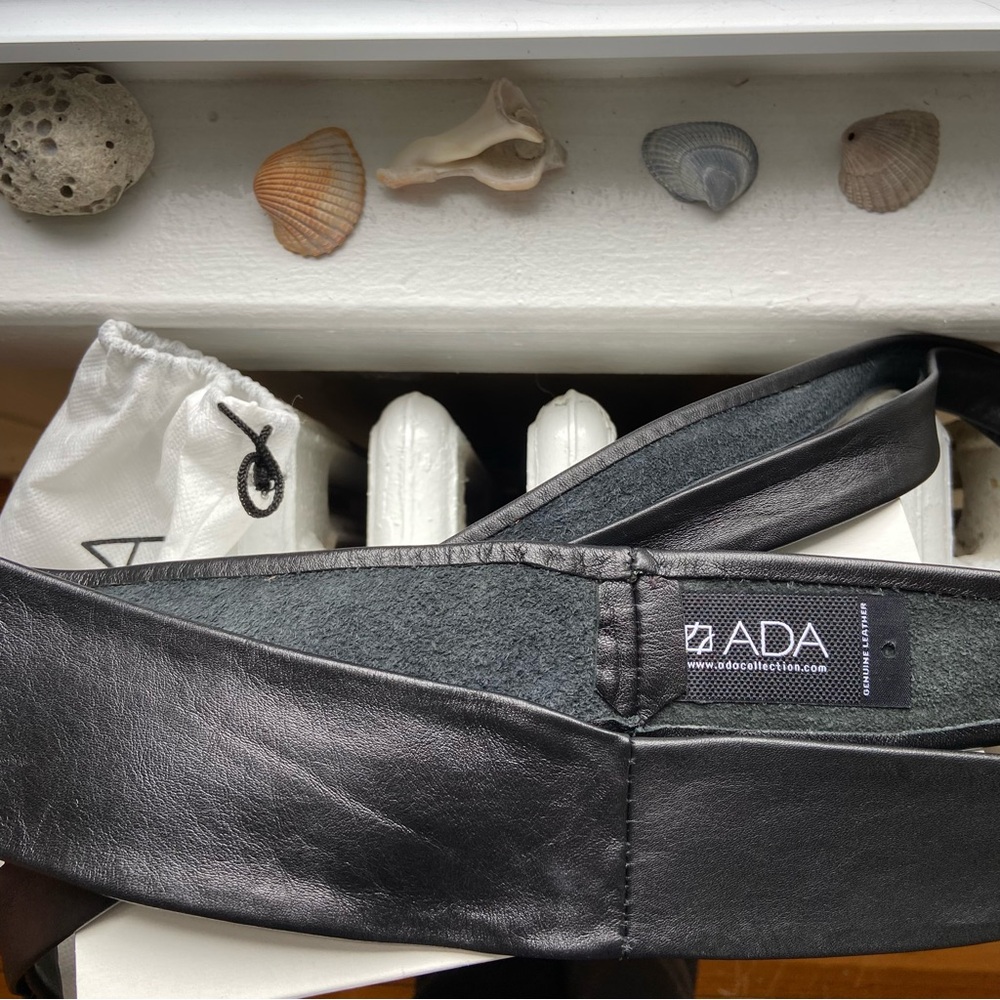 Ada Black Leather Wrap Belt - Picture 4 of 5